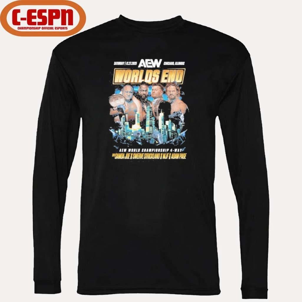 AEW Worlds End 2025 Matchup – Samoa Joe vs Hangman Adam Page vs Swerve Strickland vs MJF Shirt