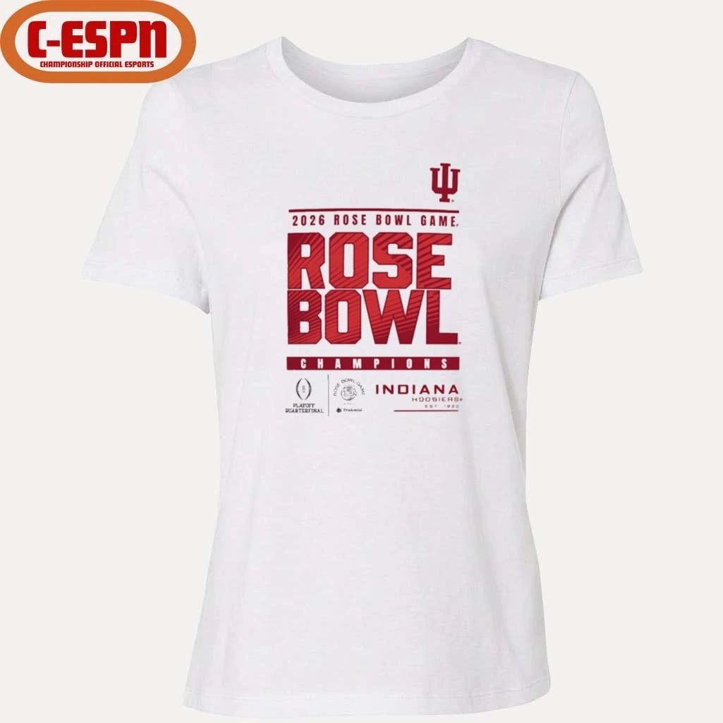 Indiana Hoosiers College Football Playoff 2026 Rose Bowl Champions T-Shirt