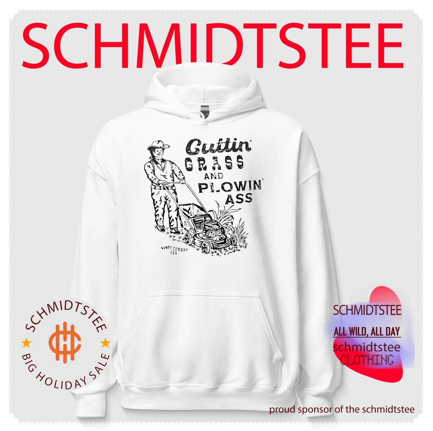 Cuttin grass and plowin ass doodle shirt