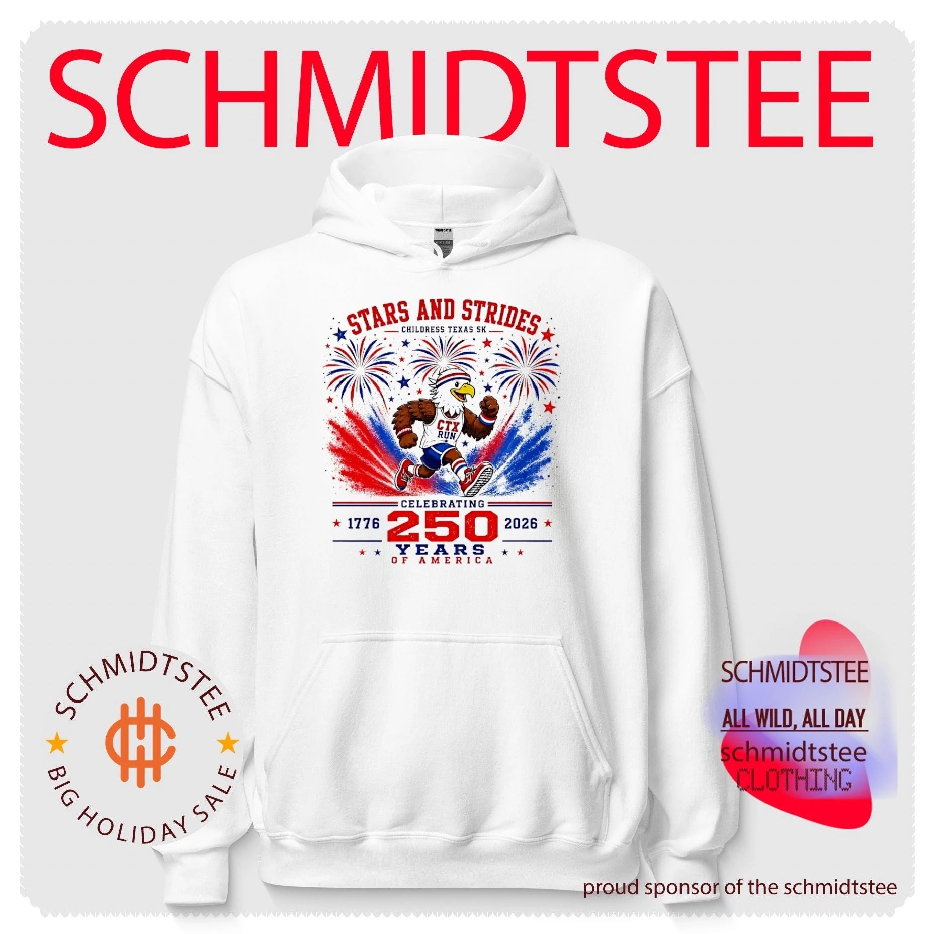 Childress Texas 5K stars and strides celebrating 250 years mascot shirt