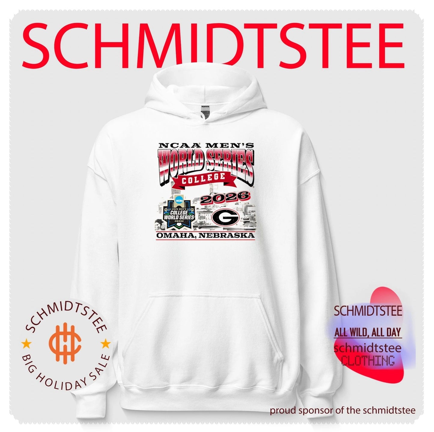 Georgia Baseball 2026 Men’s College World Series skyline shirt