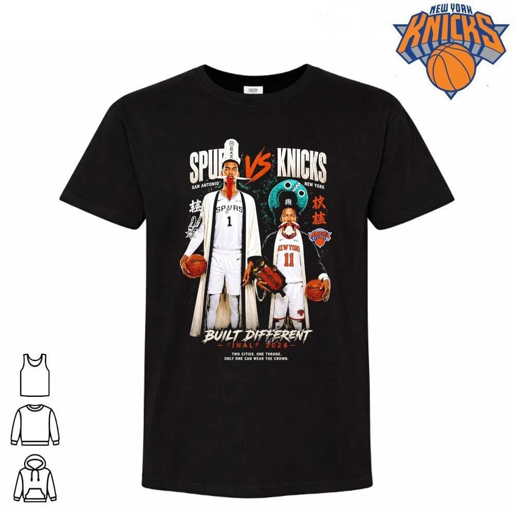 San Antonio Spurs Victor Wembanyama VS New York Knicks Jalen Brunson Built Different Matchup NBA Finals 2026 Shirt