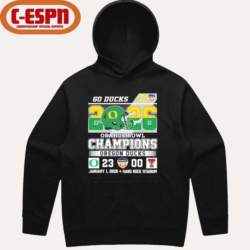 Oregon Ducks Orange Bowl Champions Score Go Ducks Shirt