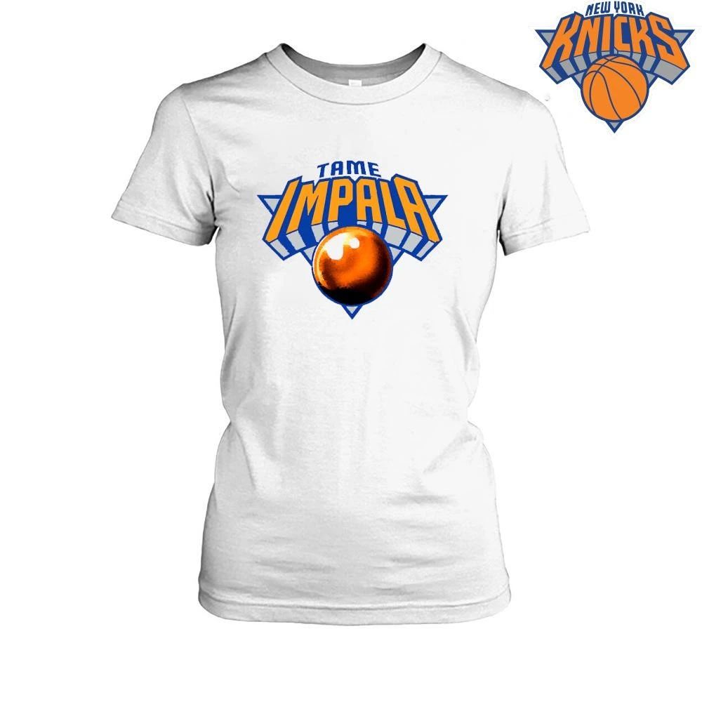 New York Knicks Champions NBA 2026 Tame Impala Currents Style Logo Basketball Shirt