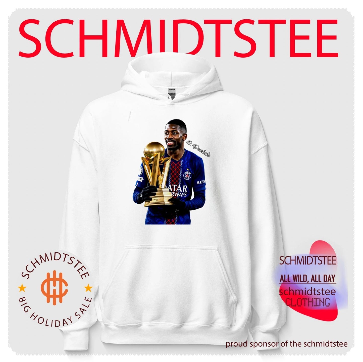 Ousmane Dembele Paris Saint-Germain 2026 Uefa League Champions 14Th Ligue 1 Title trophy shirt