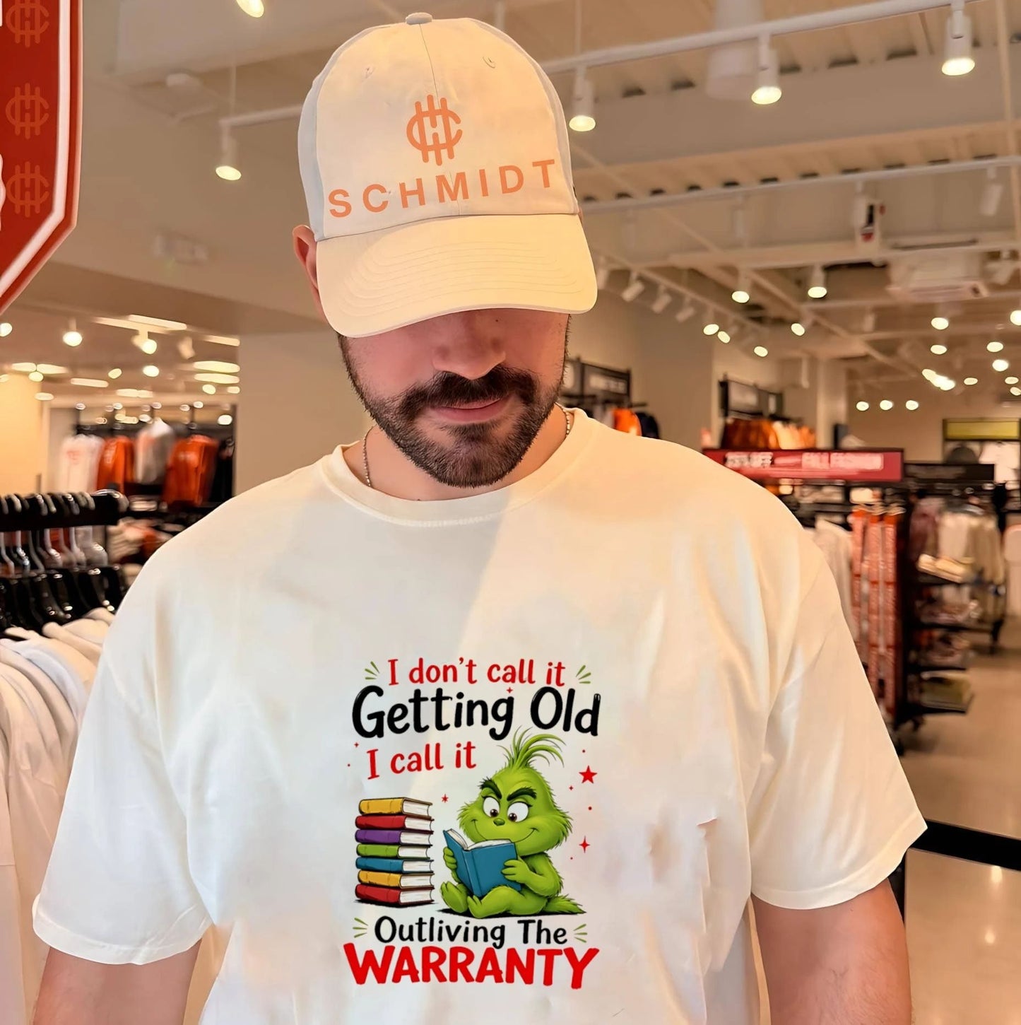 I don’t call it getting old I call it outliving the warranty Grinch shirt