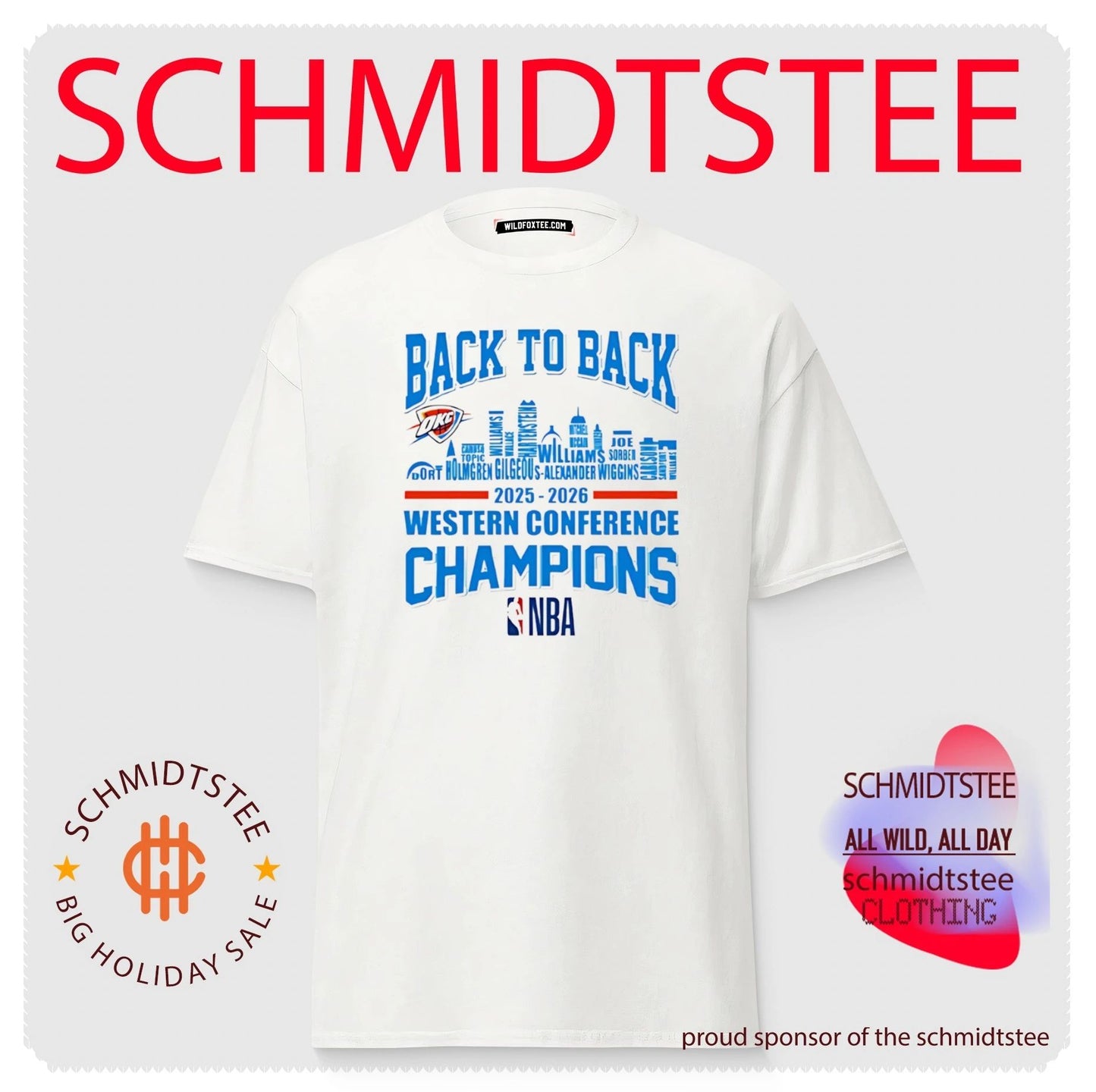 Oklahoma City Thunder West Conference Champions back to back 2026 shirt