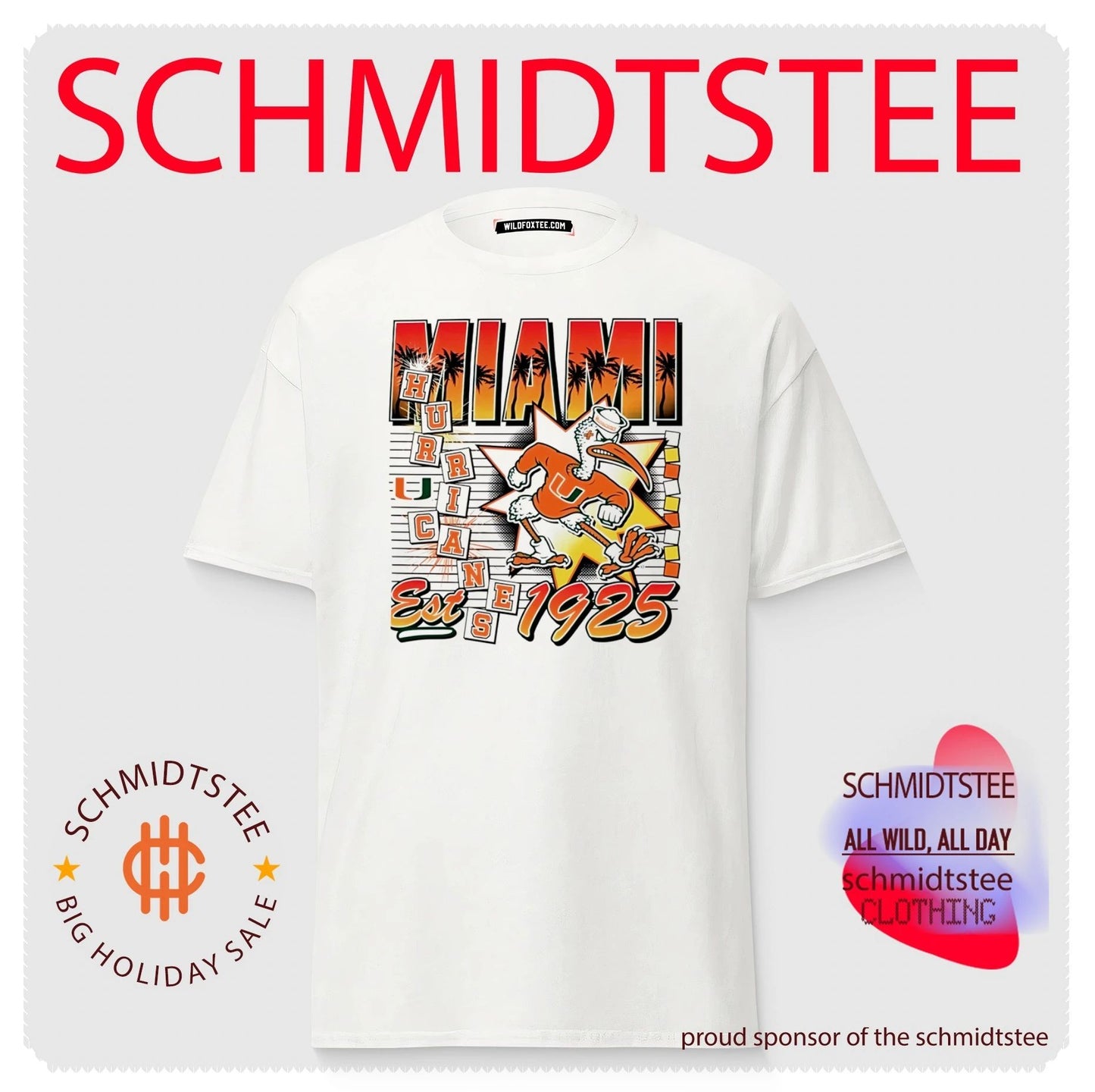Miami Hurricanes est 1925 Vintage Burst Franklin shirt