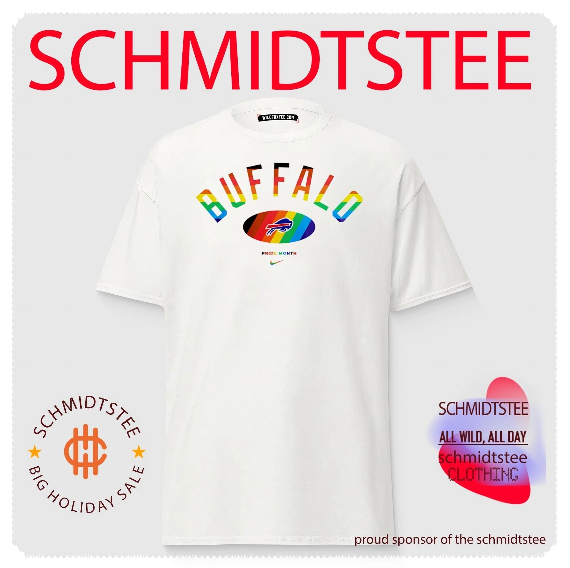 Buffalo Bills Pride Month Rainbow logo shirt