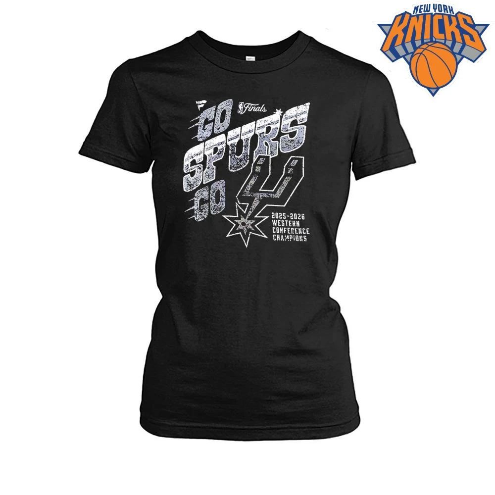 San Antonio Spurs Go Spurs Go 2025-2026 Western Conference Champions Shirt