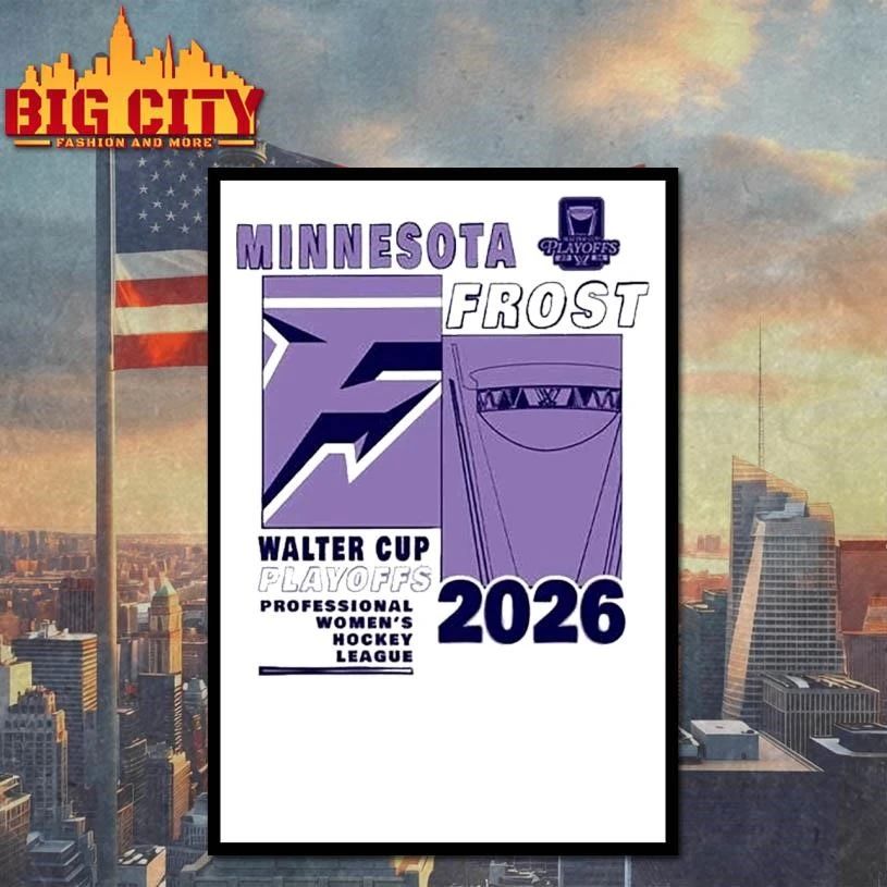 Minnesota Frost 2026 PWHL Walter Cup Playoffs Fragments Shirt