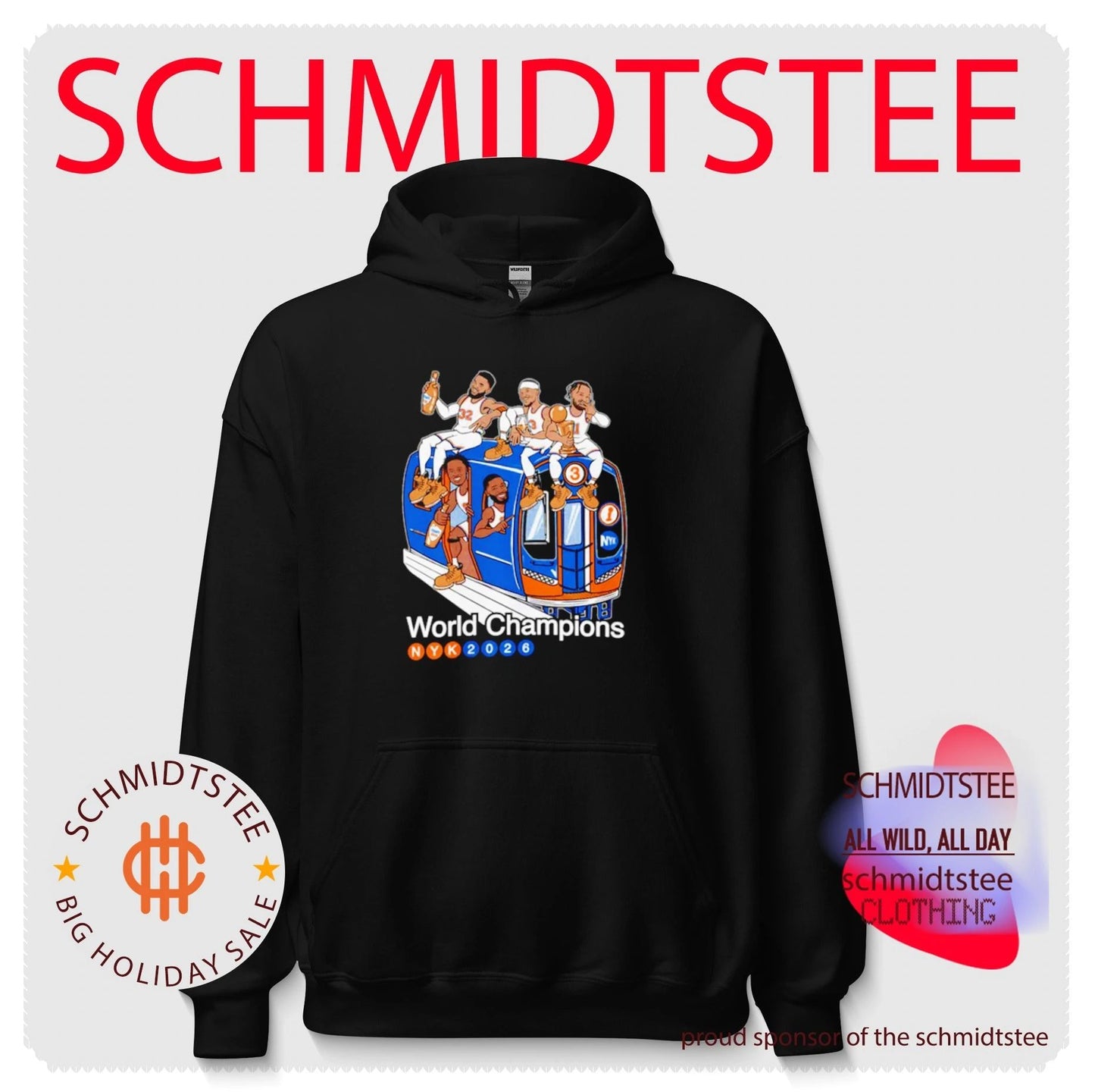New York Knicks World Champions 2026 NYK train caricature shirt