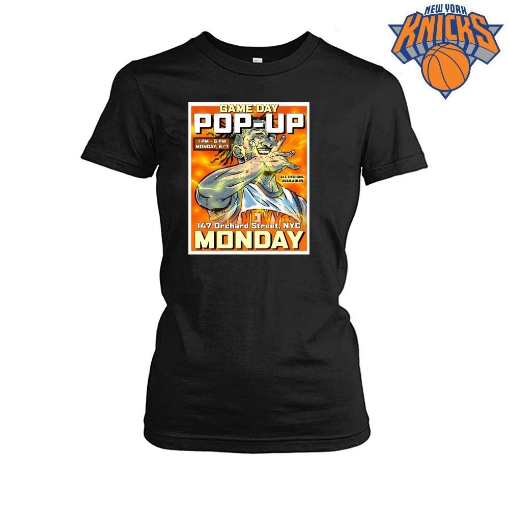 Game Day Pop Up 147 Orchard Street Monday New York Knicks Basketball Anime Graphic NBA Finals 2026 shirt