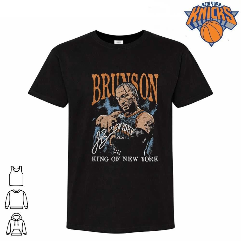 Jalen Brunson King of New York Knicks Vintage Rap Tee Shirt