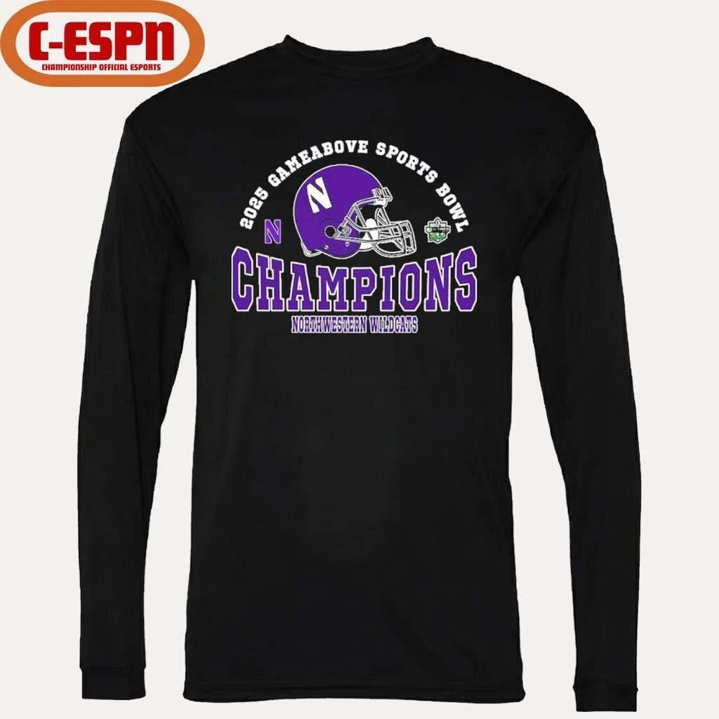 Northwestern Wildcats 2025 Gameabove Sports Bowl Champions Shirt