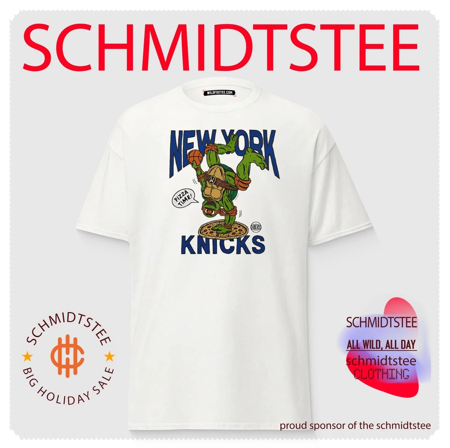 New York Knicks features Teenage Mutant Ninja Turtles pizza time shirt