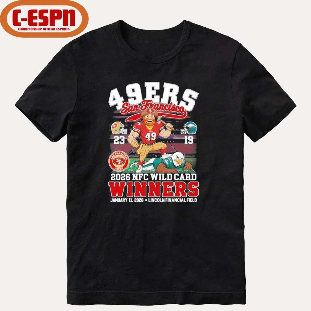 San Francisco 49s Mascot 2026 NFC Wild Card Winners Shirt
