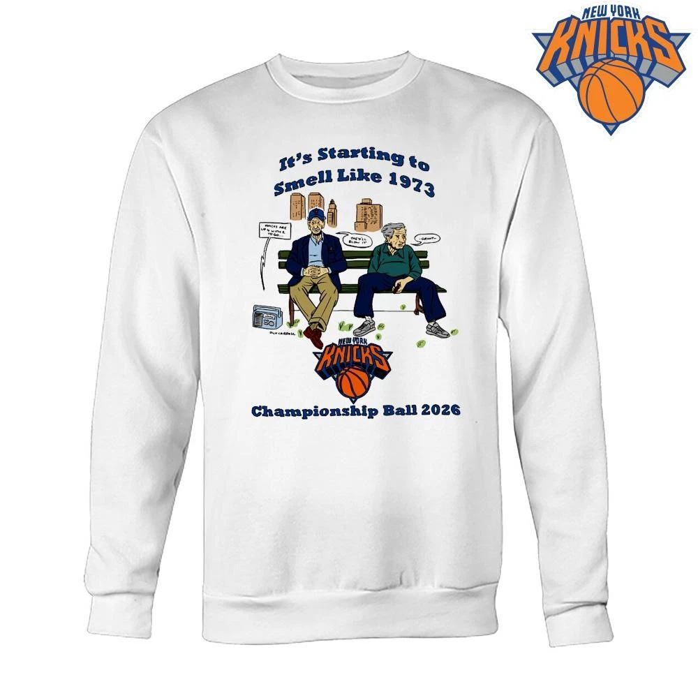 New York Knicks It’s Starting To Smell Like 1973 Championship Ball NBA Finals 2026 Shirt