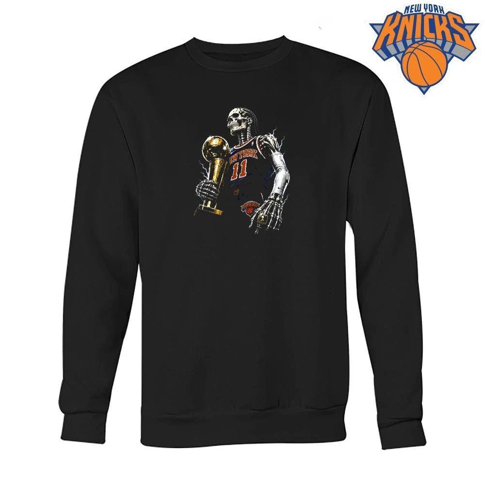 New York Knicks Champions NBA 2026 Jalen Brunson Larry O Brien Trophy Skeleton Cyborg Shirt