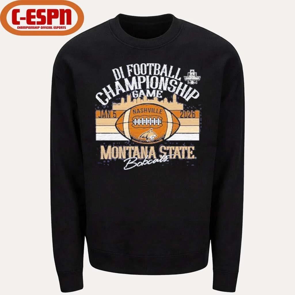 Montana State Bobcats 2025 NCAA DI Football Championship Game Nashville Skyline Shirt
