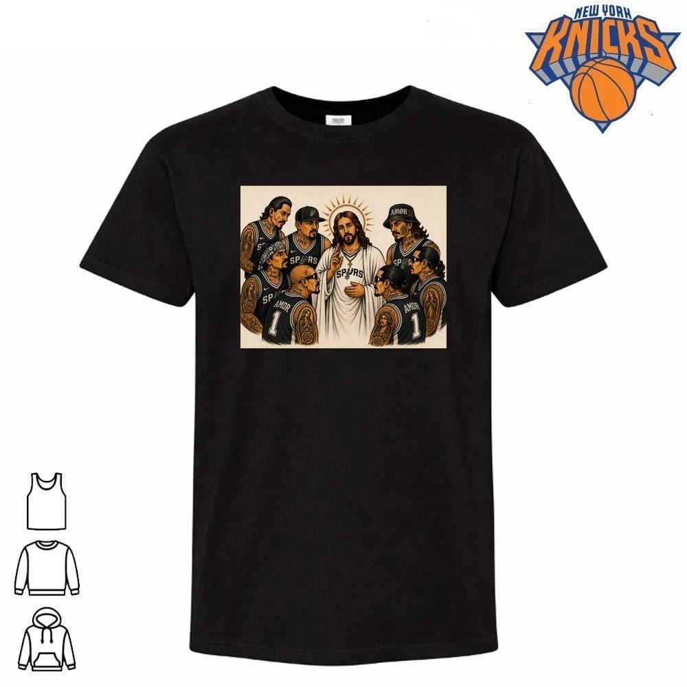 San Antonio Spurs Jesus Puro Amor Chicano Tattoo Art Religious Graphic Vintage NBA Finals 2026 Shirt