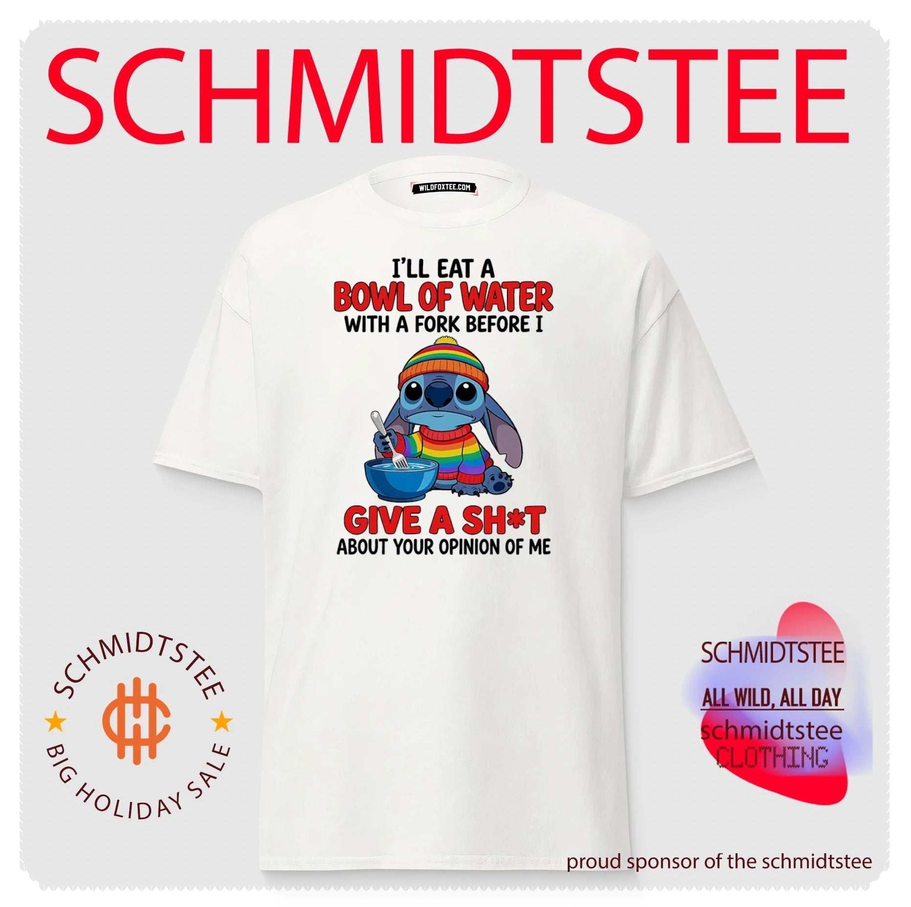 I’ll eat a bowl of water with a fork before I give a shit about Stitch shirt
