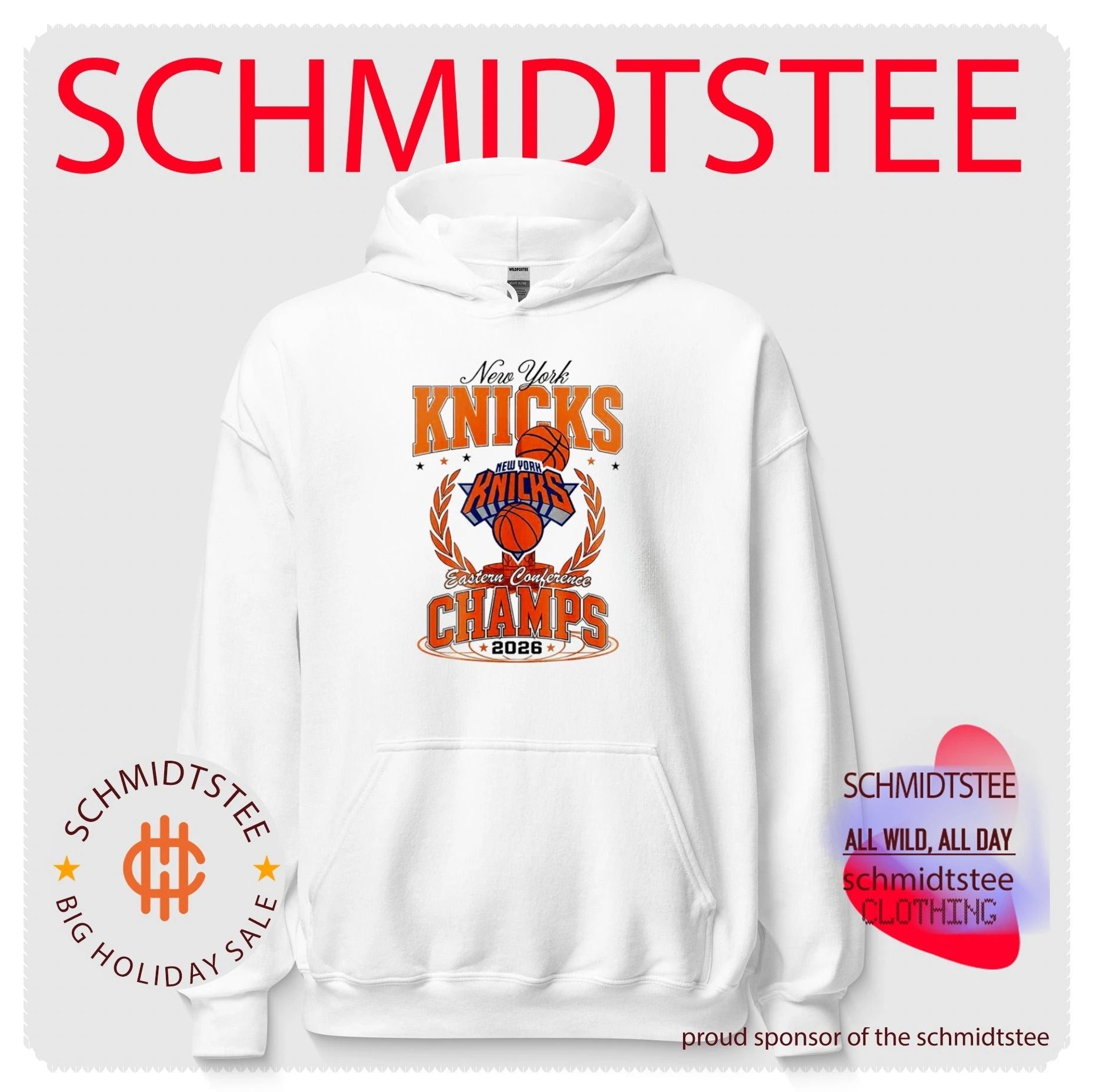 New York Knicks 2026 Eastern Conference Champions Trophy basketball shirt
