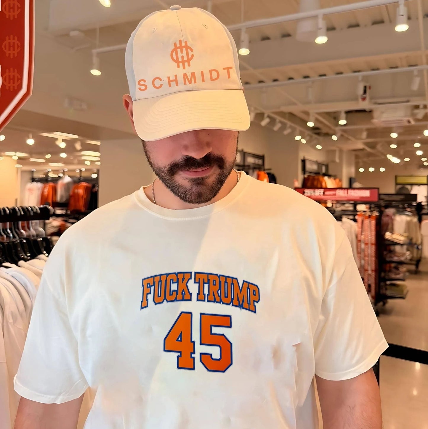 NY Knicks fuck Trump number 45 player shirt