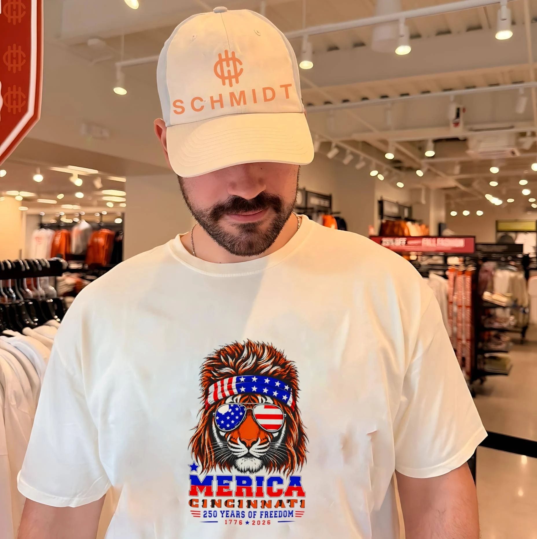 Patriotic Bengals Tiger Merica Cincinnati 250 Years of Freedom shirt