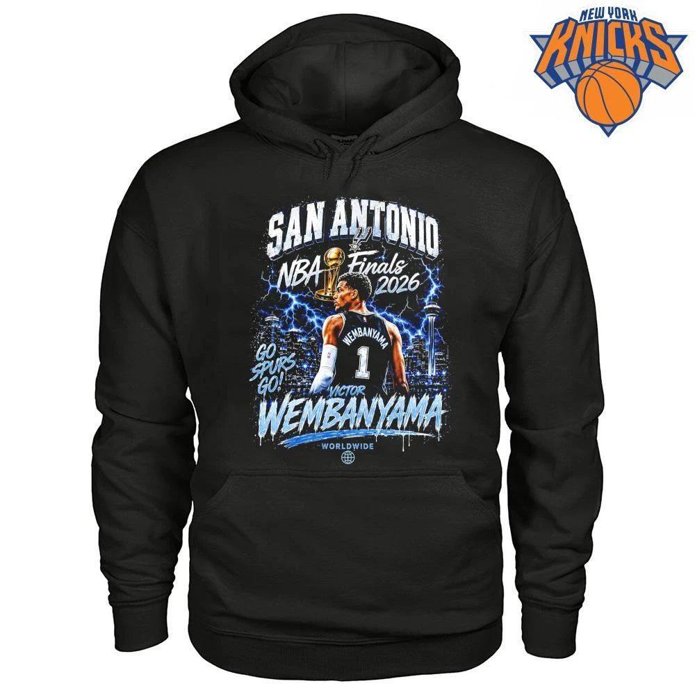 San Antonio Spurs Victor Wembanyama Vintage Lightning Graphic Basketball NBA Finals 2026 Shirt