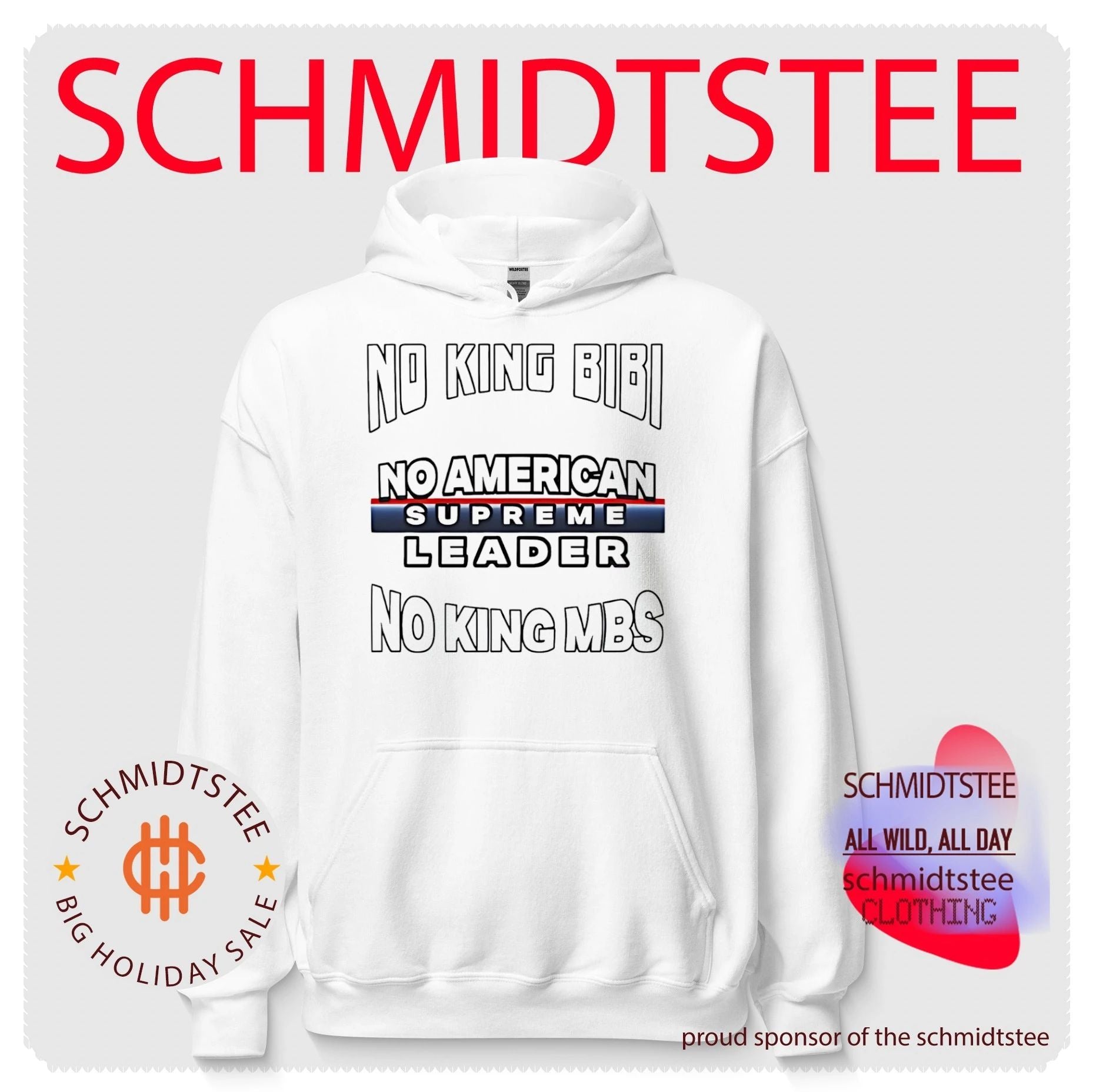 No king bibi no American supreme leader no king MBS simple shirt