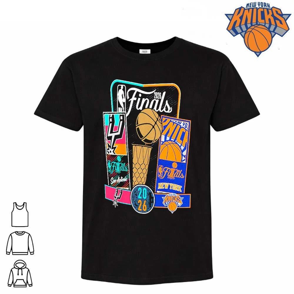 San Antonio Spurs Men’s Stadium Essentials 2026 NBA Finals Ticket Matchup Shirt