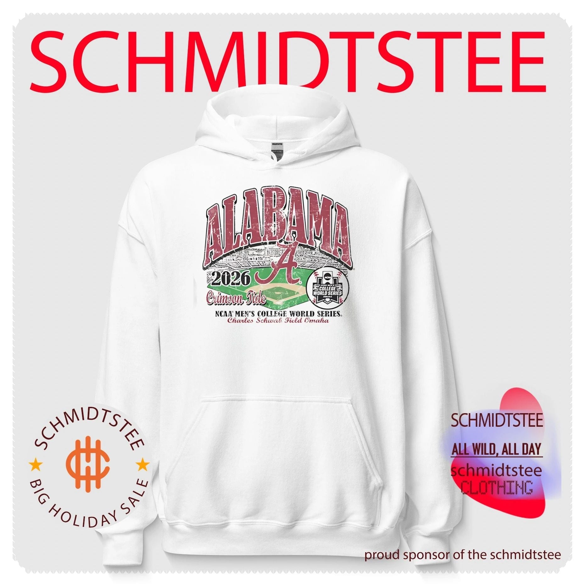 Alabama Crimson Tide 2026 College World Series Bound stadium shirt