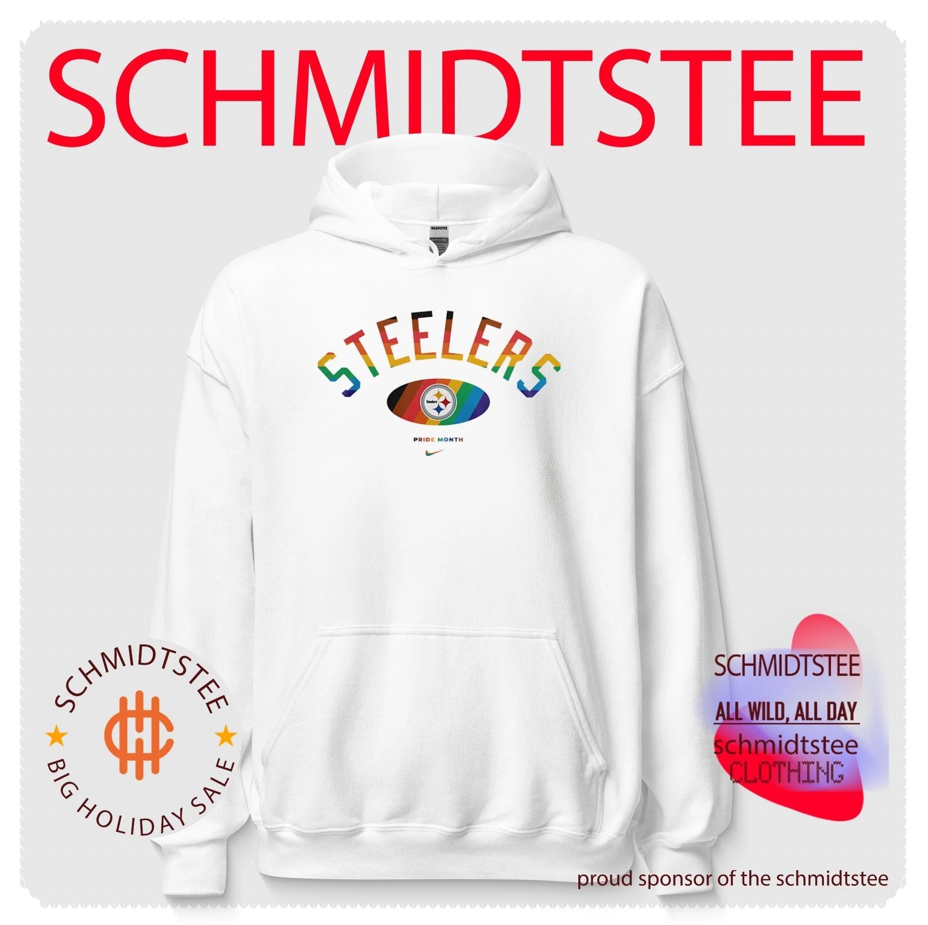 Pittsburgh Steelers Pride Month Rainbow logo shirt