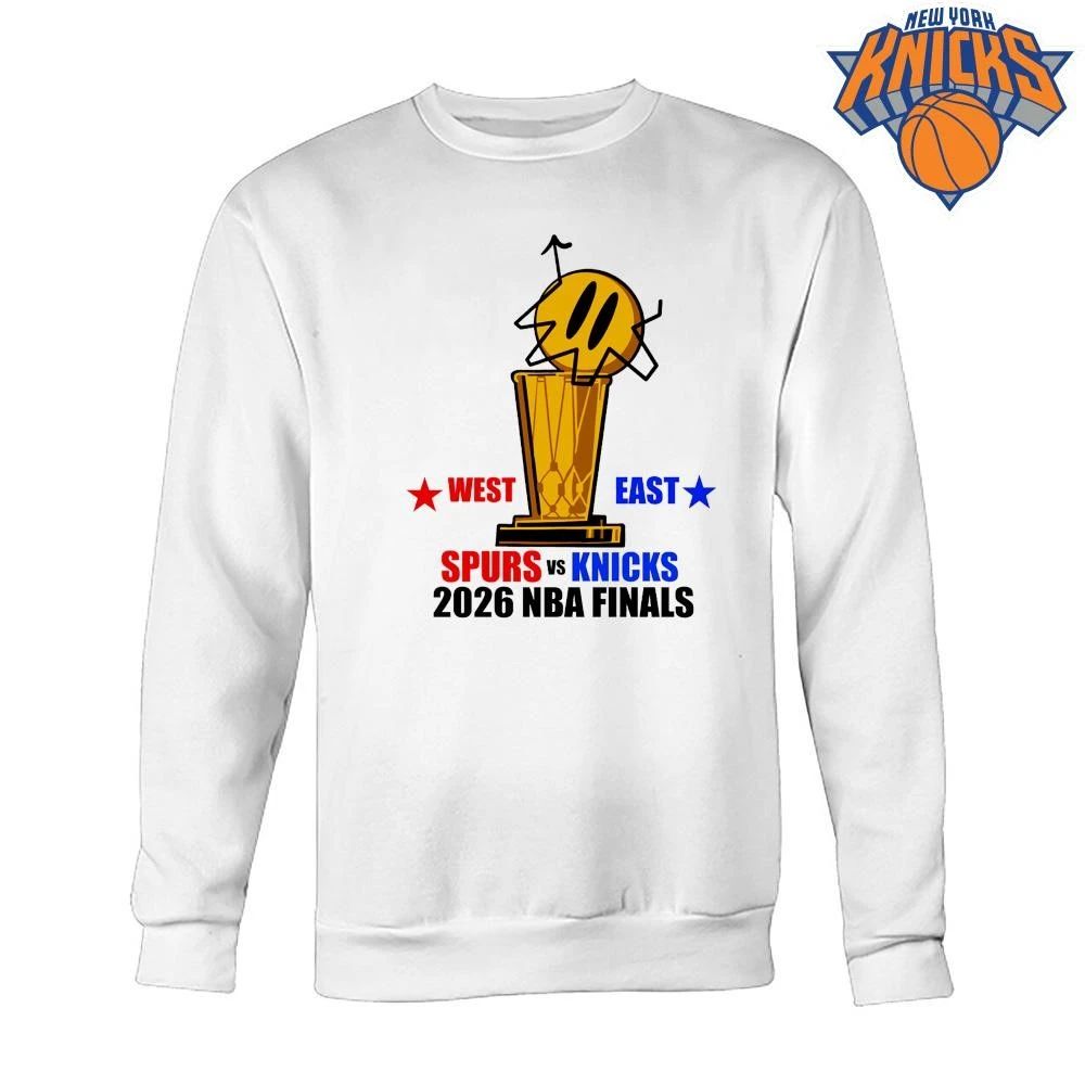 NBA Finals 2026 Game 1 San Antonio Spurs vs New York Knicks West vs East Larry O’Brien Trophy Graphic Shirt