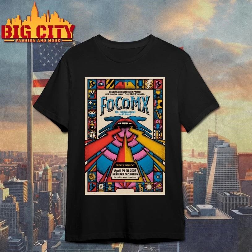 FocoMX Downtown Fort Collins, CO Apr 24-25 2026 Poster Shirt