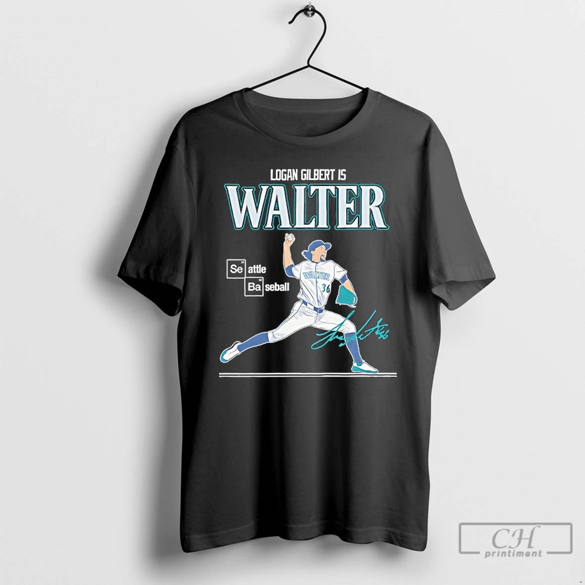 Premium Logan Gilbert Seattle Mariners Is Walter Baseball Mlb Signature T Shirts
