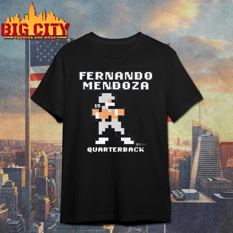 Fernando Mendoza Vegas Retro Baller Pixel Art Shirt