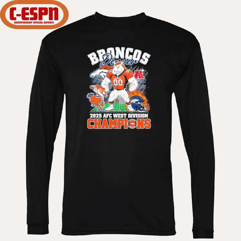 Denver Broncos Mascot 2025 AFC West Division Champions Shirt