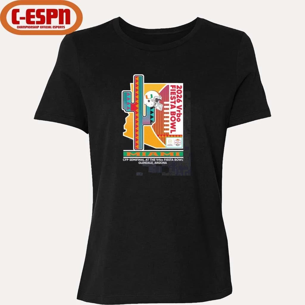 Miami Hurricanes CFP Semifinal At The Vrbo Fiesta Bowl Glendale, AZ T-Shirt
