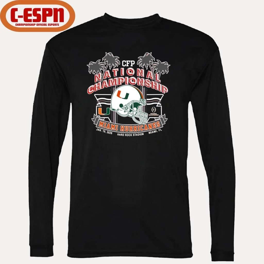 2026 CFP National Championship Miami Hurricanes Helmet T-Shirt