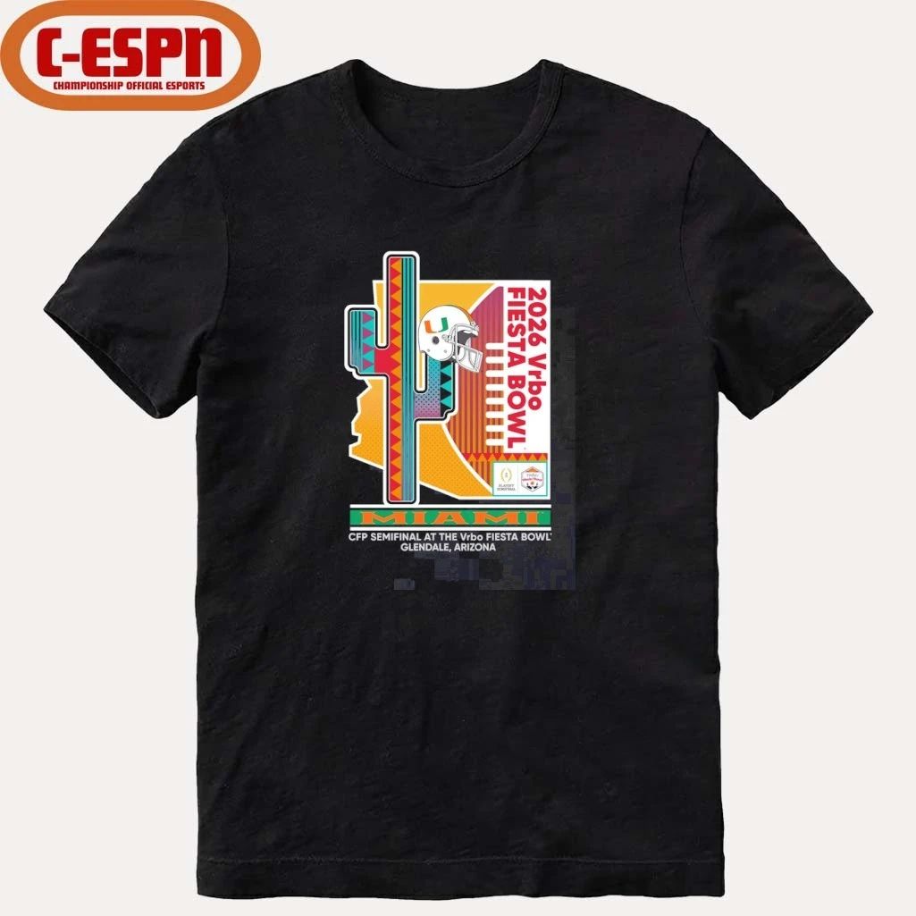 Miami Hurricanes CFP Semifinal At The Vrbo Fiesta Bowl Glendale, AZ T-Shirt