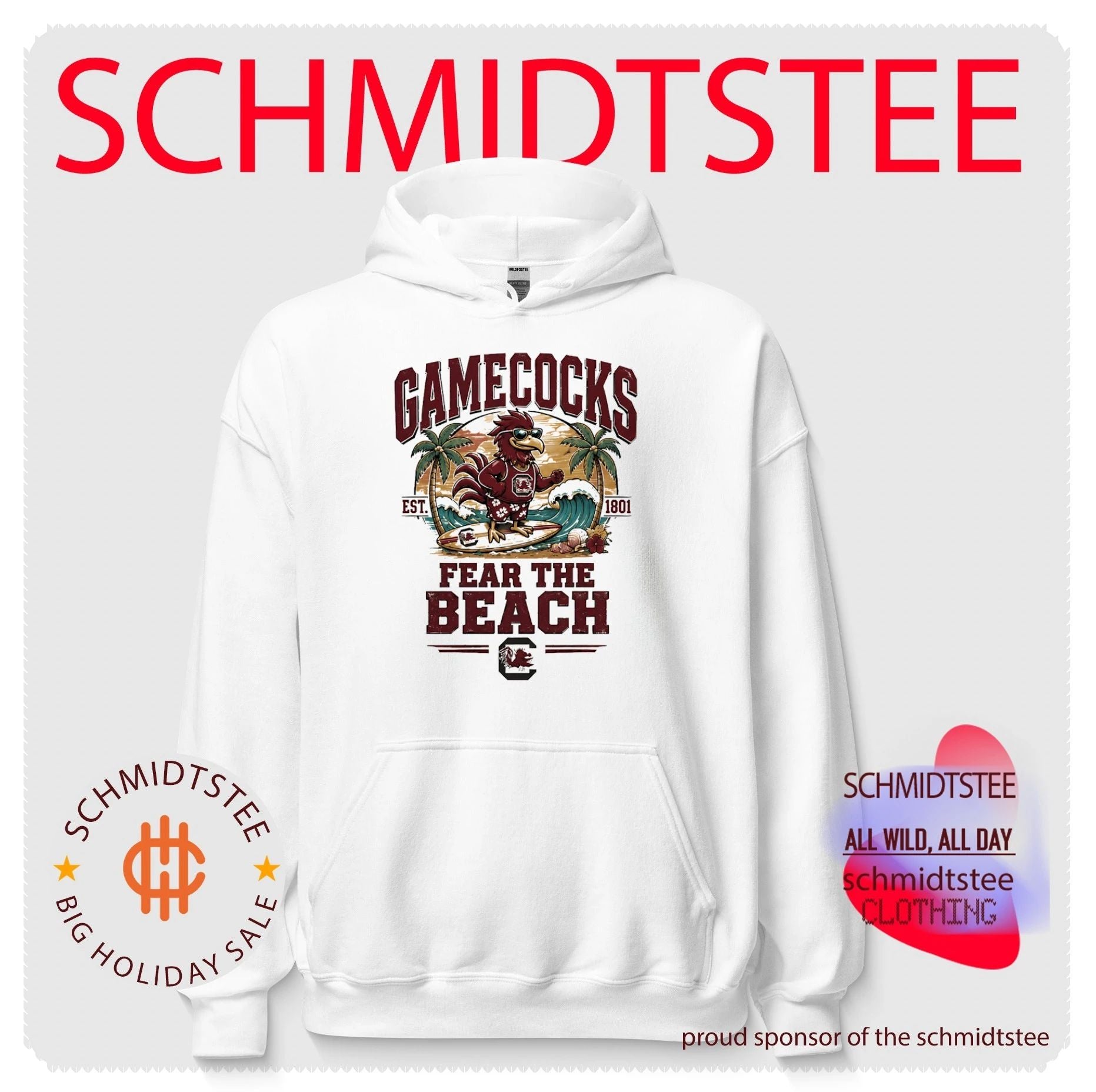South Carolina Gamecocks Fear The Beach maacot shirt