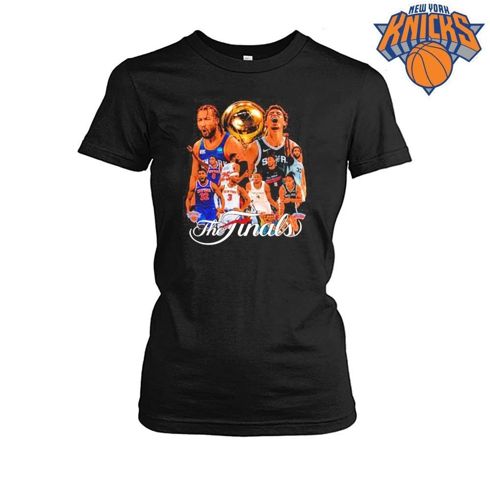 New York Knicks vs San Antonio Spurs Jalen Brunson Victor Wembanyama Championship Trophy The Finals Basketball Graphic Vintage NBA Finals 2026 Shirt