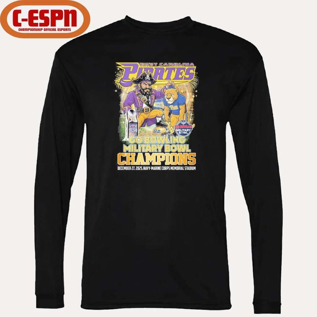 ECU Pirates mascot Military Bowl Champions Shirt