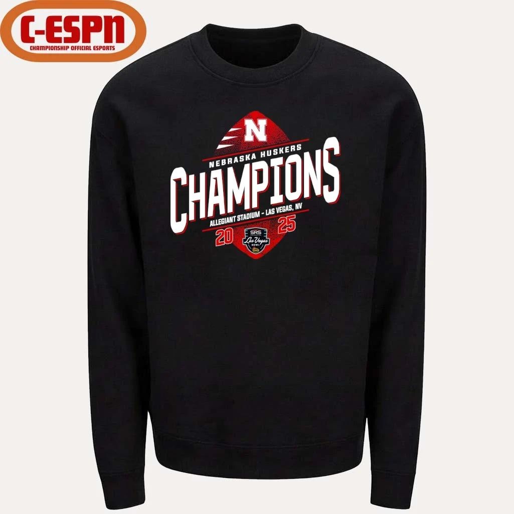 Nebraska Huskers SRS Distribution Las Vegas Bowl Champions T-shirt