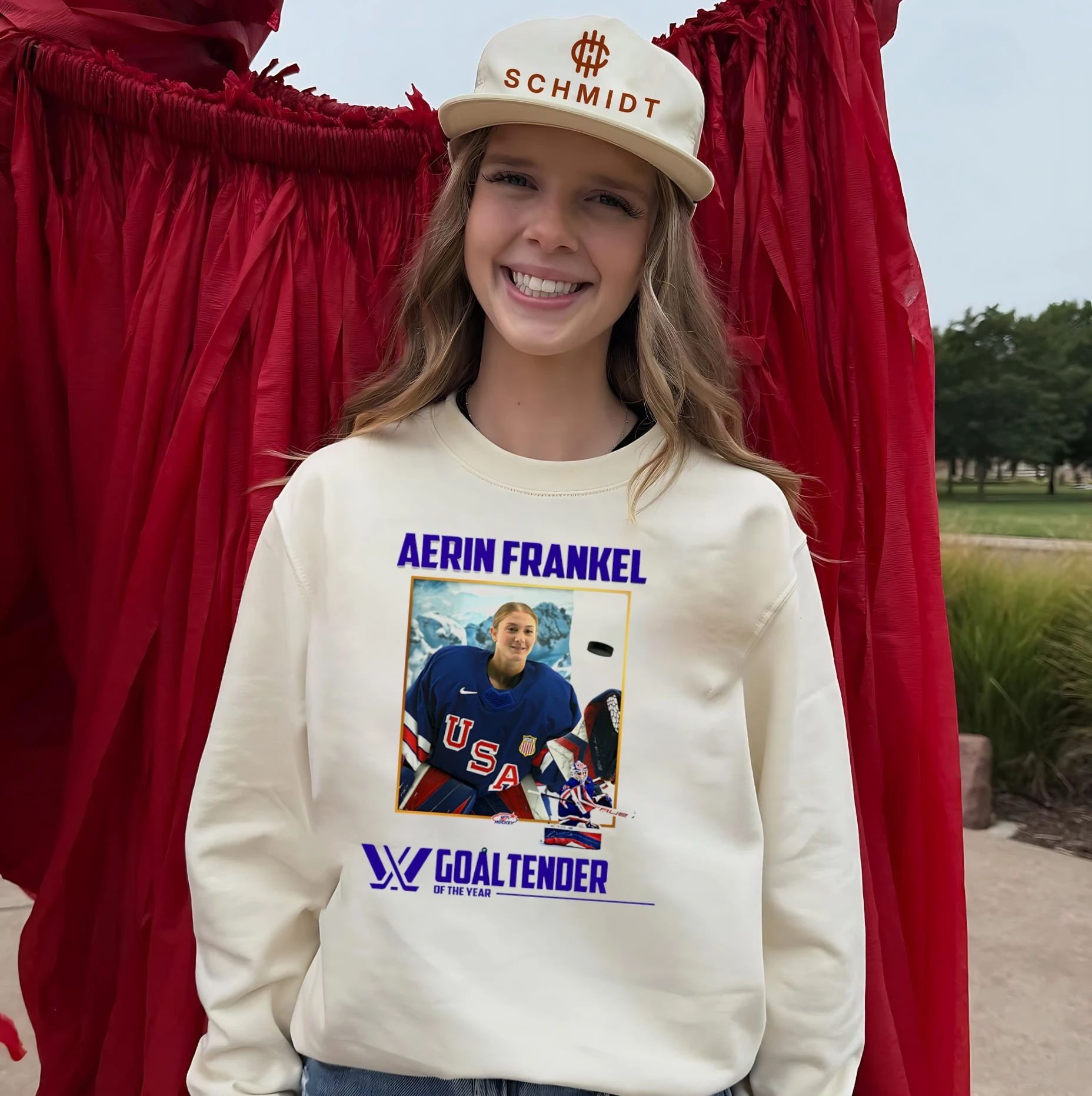 Aerin Frankel USA hockey goaltender of the year 2026 shirt
