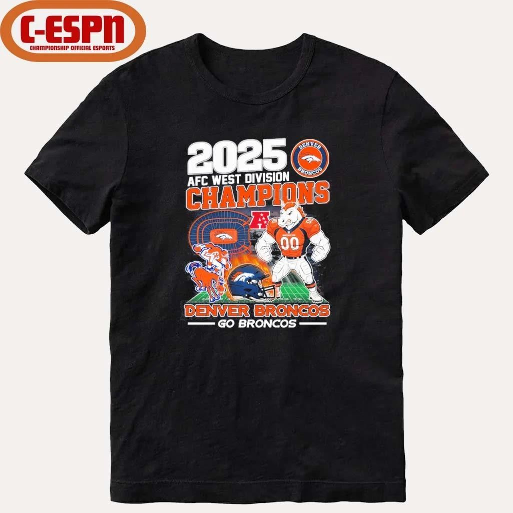 Go Broncos 2025 AFC West Champions Shirt