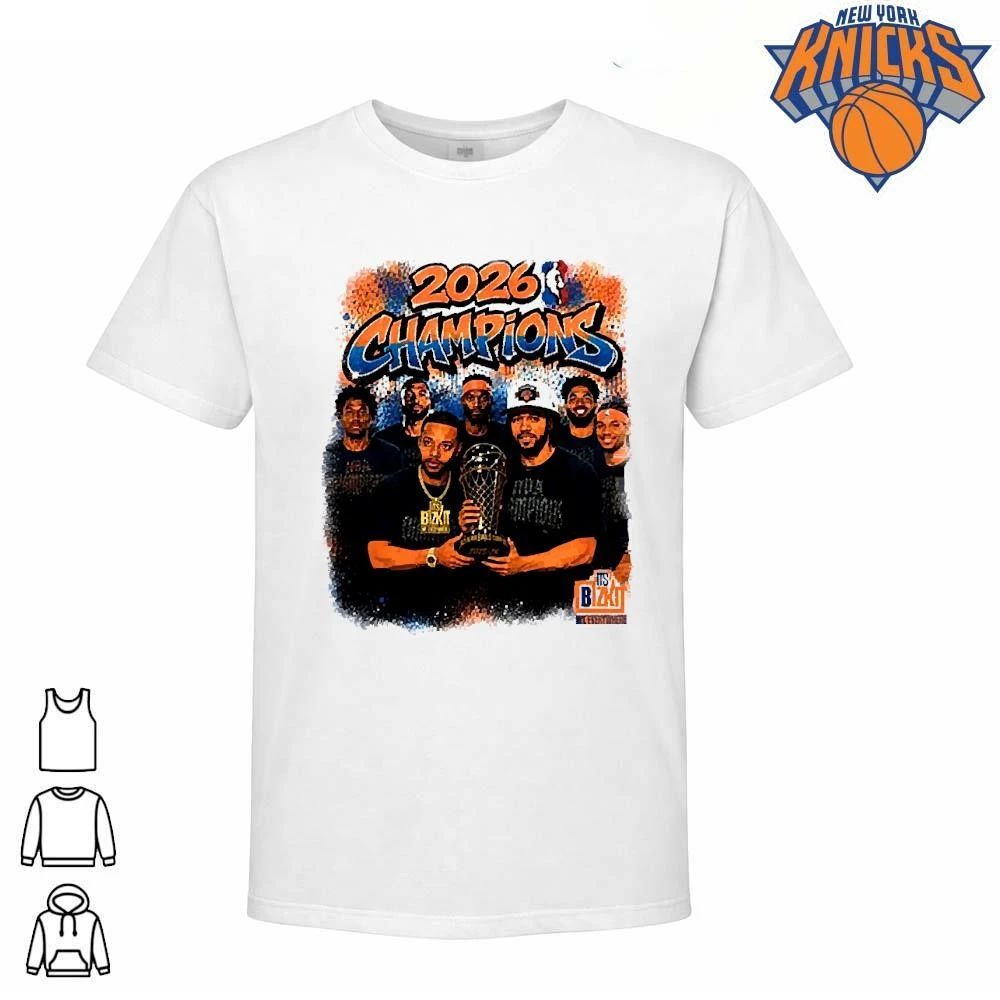 ItsBizkit New York Knicks 2026 Champions Jalen Brunson Larry O Brien Trophy Shirt