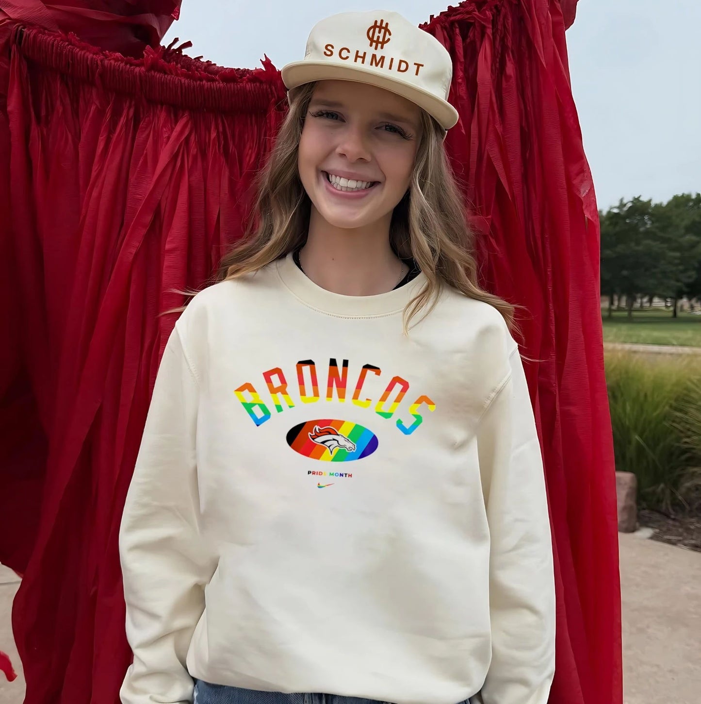 Denver Broncos Pride Month Rainbow logo shirt